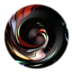 Disk Art ((Black with colored swirls / on white)