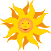 Happy Sun with Animated Rays