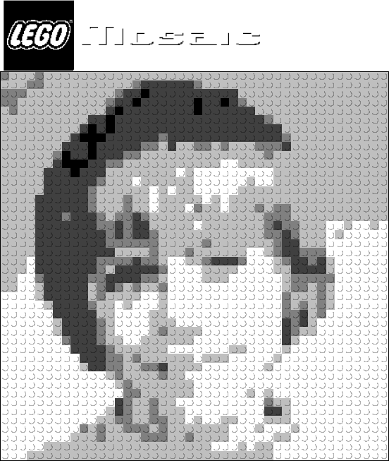 Kim's 5th grade picture done in LEGO's Mosaic - Click to open LEGO's Mosaic Web Page.