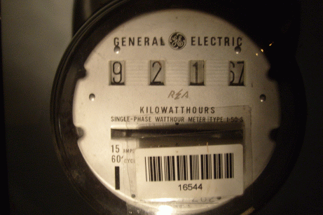 Electric Meter and bar code is 16544.  The electric meter belongs to the business: Royal Palms Manufactured Home & RV Community in Austin, Texas