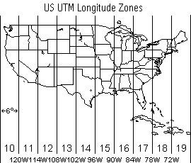 Graphic: US UTM Longitude Zone 10-19 each 6