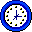 Round Blue Clock